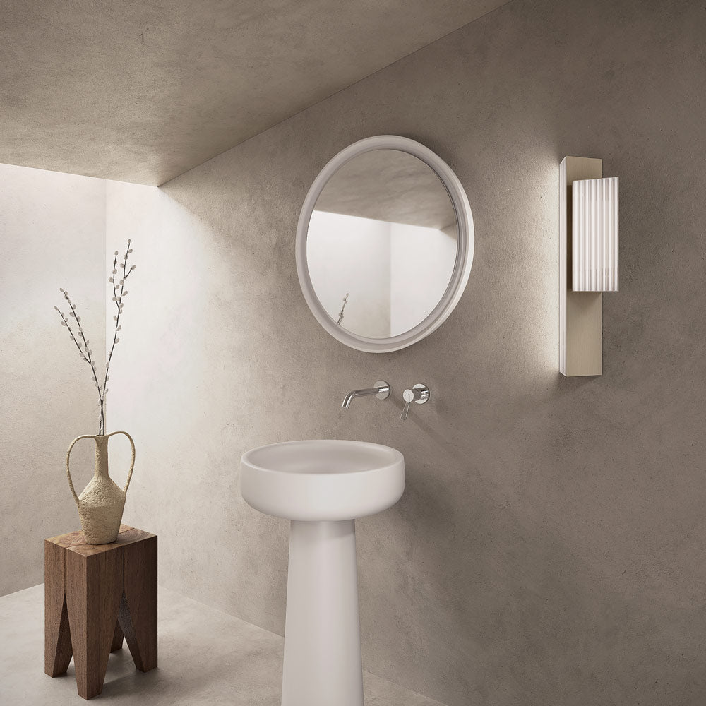 Stick LED Double Wall Light in bathroom.