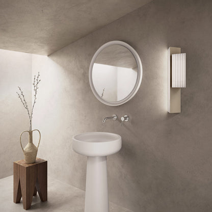 Stick LED Double Wall Light in bathroom.