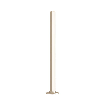 Stick LED Floor Lamp in Satin Golden Nickel.