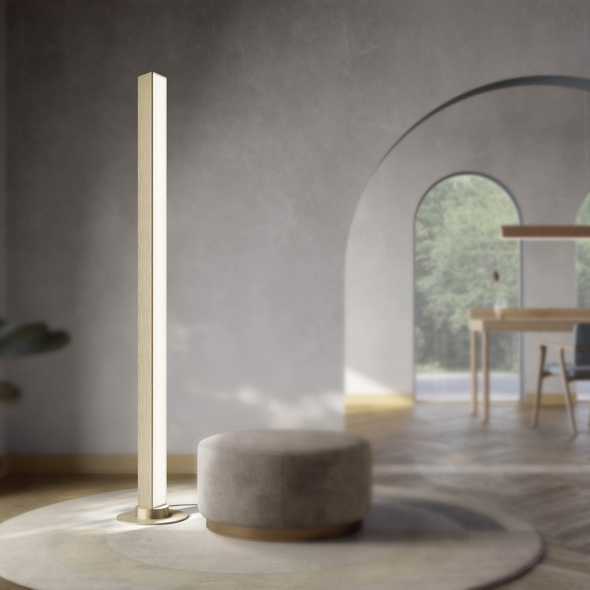 Stick LED Floor Lamp in living room.