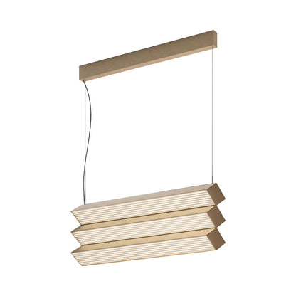 Stick LED Trio Pendant Light in Champagne.