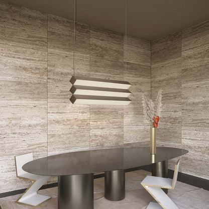 Stick LED Trio Pendant Light in living room.