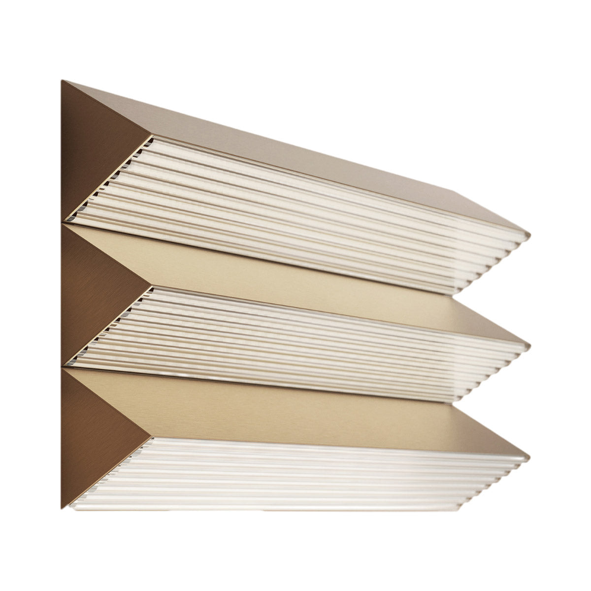 Stick LED Trio Wall Light in Champagne.