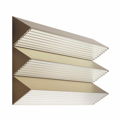 Stick LED Trio Wall Light in Satin Golden Nickel.