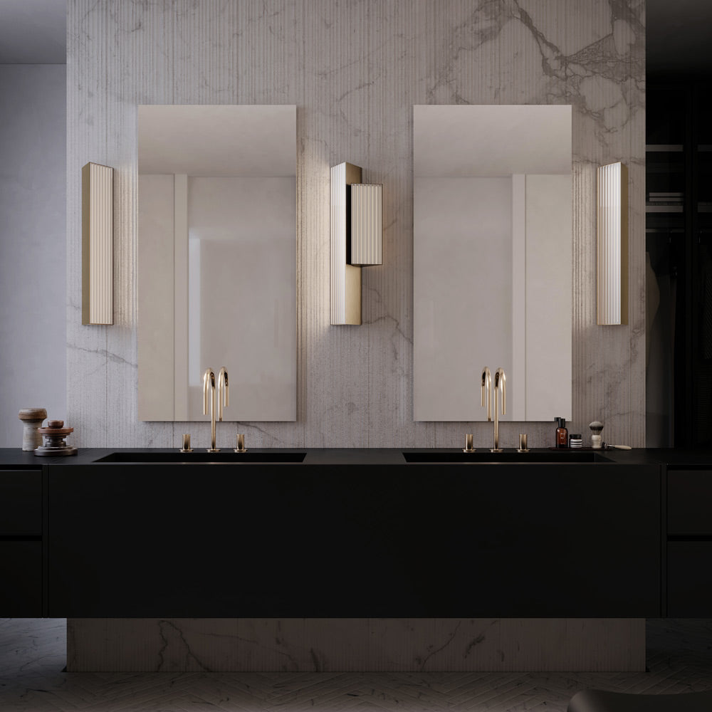 Stick LED Wall Light in bathroom.