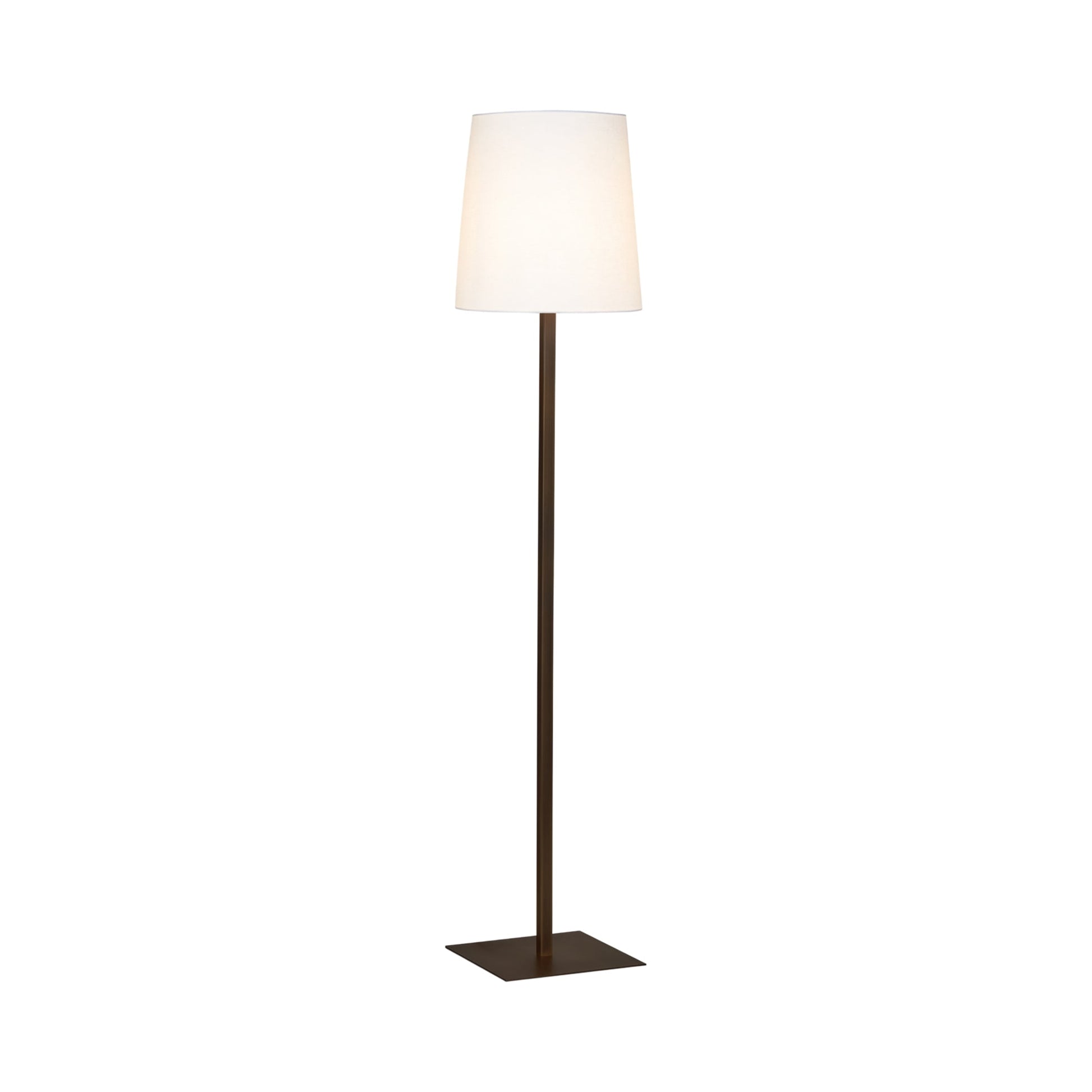 Tonda Floor Lamp in Brushed Bronze.