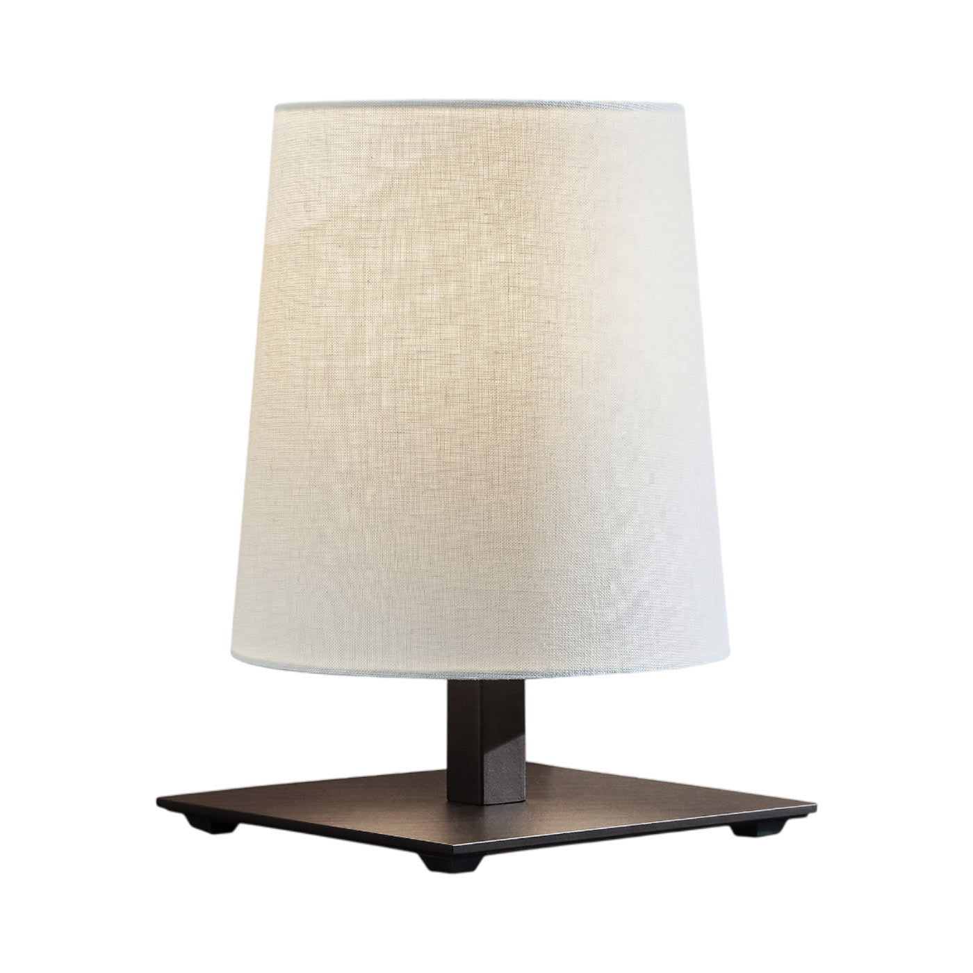 Tonda Table Lamp in Brushed Bronze.