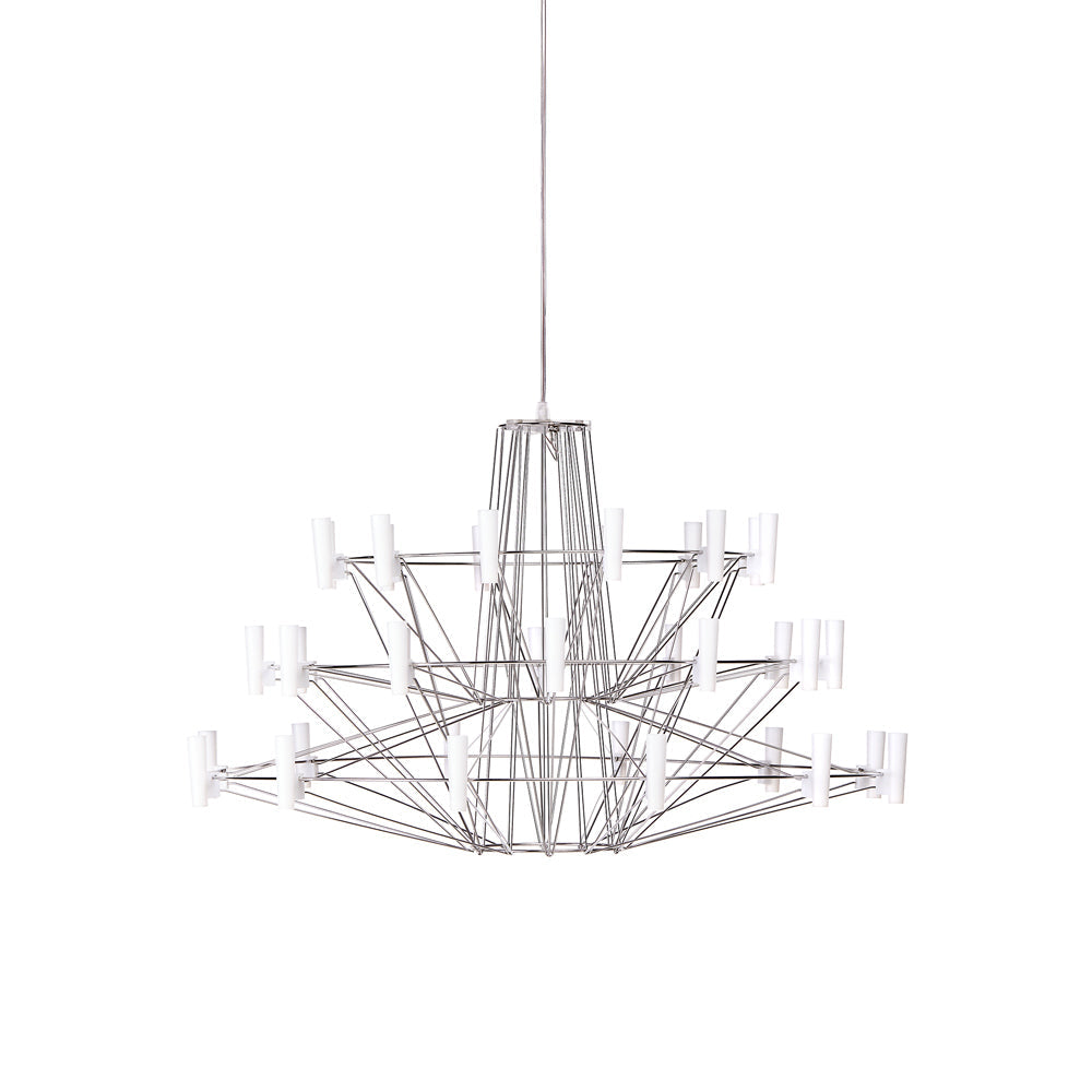 Coppelia LED Chandelier in Chrome (Small/157.5-Inch).