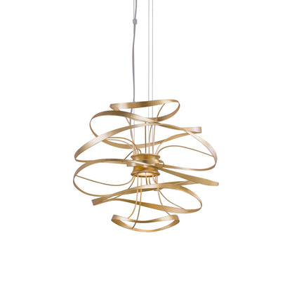 Calligraphy LED Pendant Light in Gold Leaf (Medium).