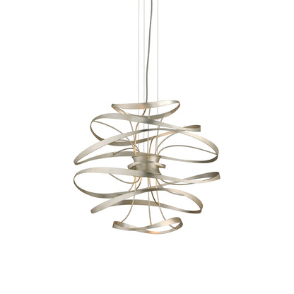 Calligraphy LED Pendant Light in Silver Leaf (Medium).