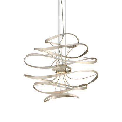 Calligraphy LED Pendant Light in Silver Leaf (Large).