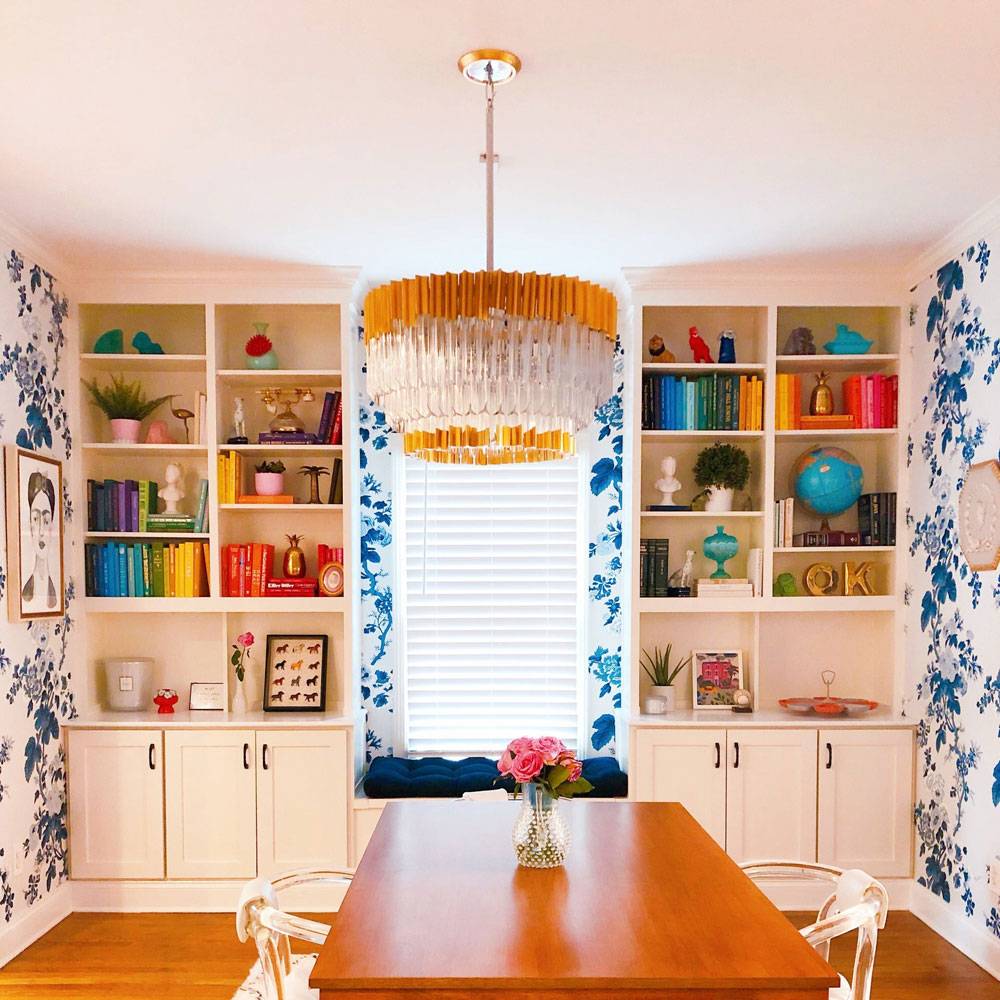 Charisma Chandelier in dining room.