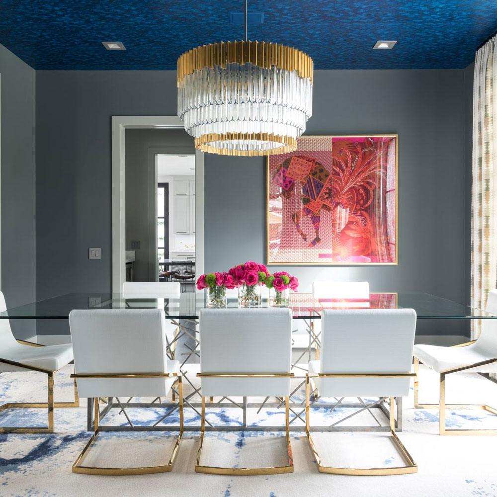 Charisma Chandelier in dining room.