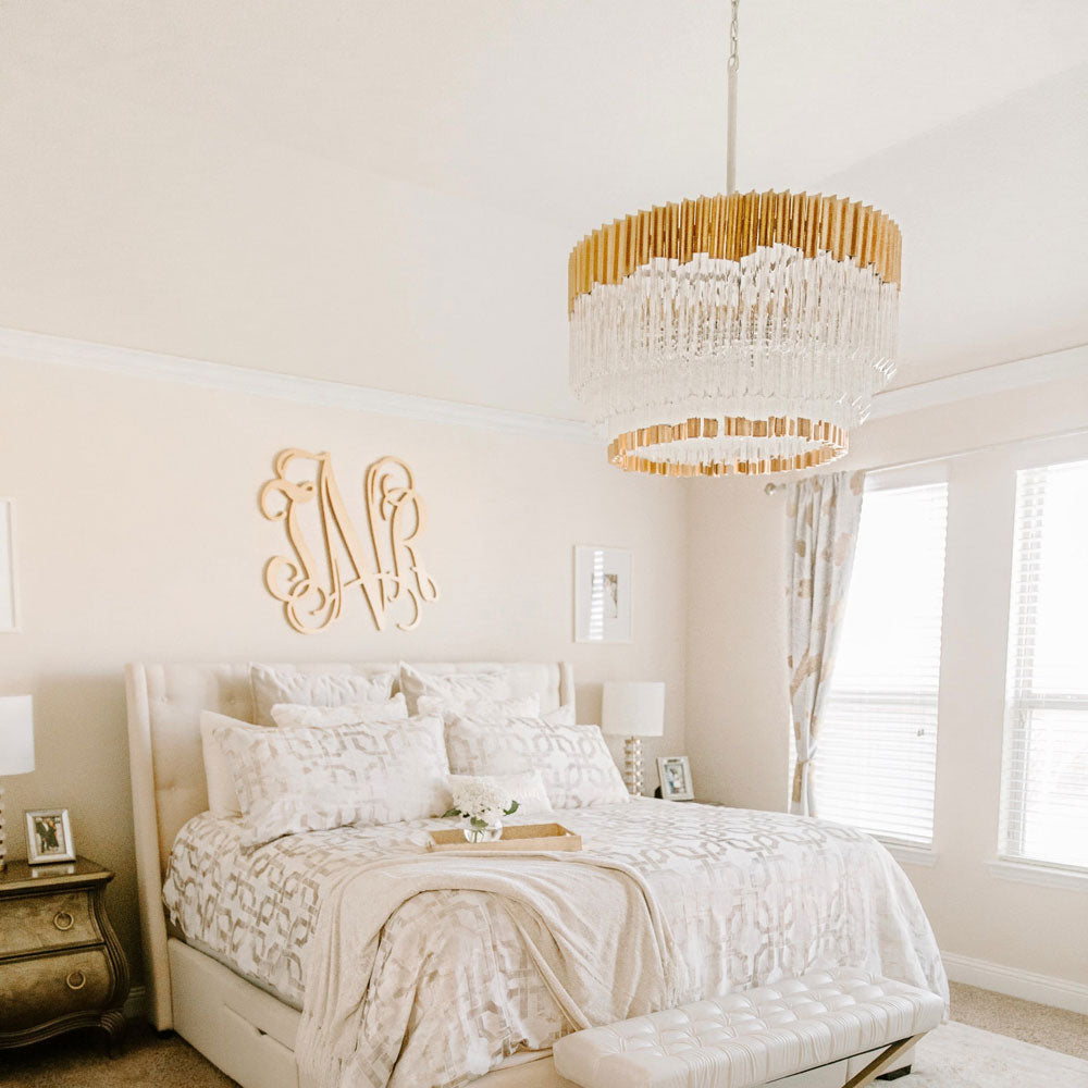 Charisma Chandelier in bedroom.
