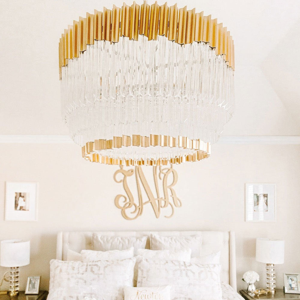Charisma Chandelier in bedroom.