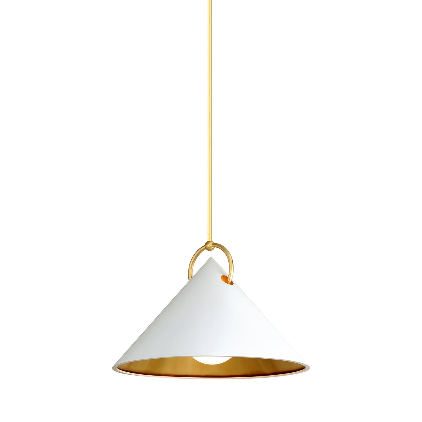 Charm Pendant Light in Gold Leaf/Soft White (Large).
