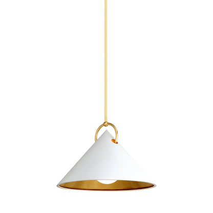 Charm Pendant Light in Gold Leaf/Soft White (Large).
