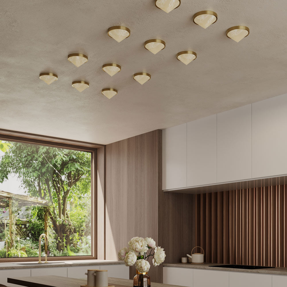 Colmar LED Flush Mount Ceiling Light in kitchen.