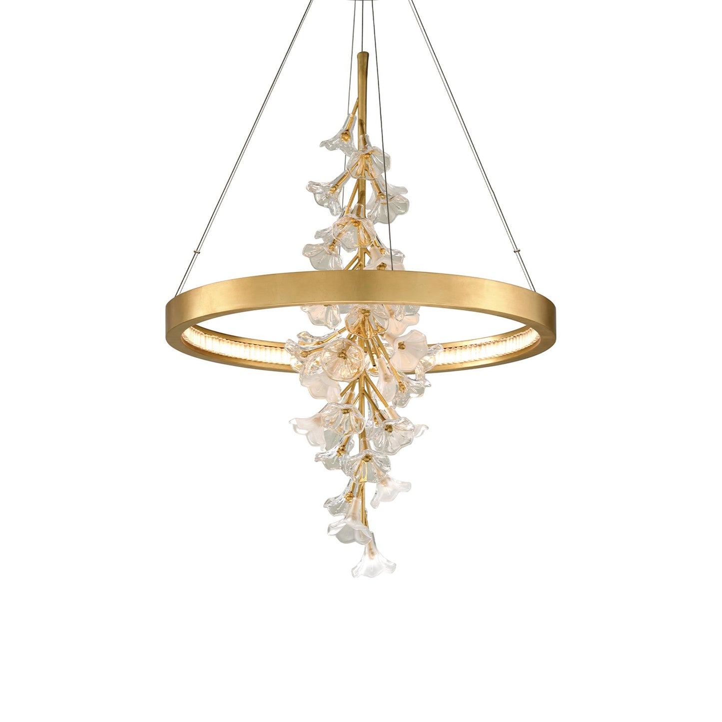 Jasmine LED Chandelier in Gold Leaf (Small).