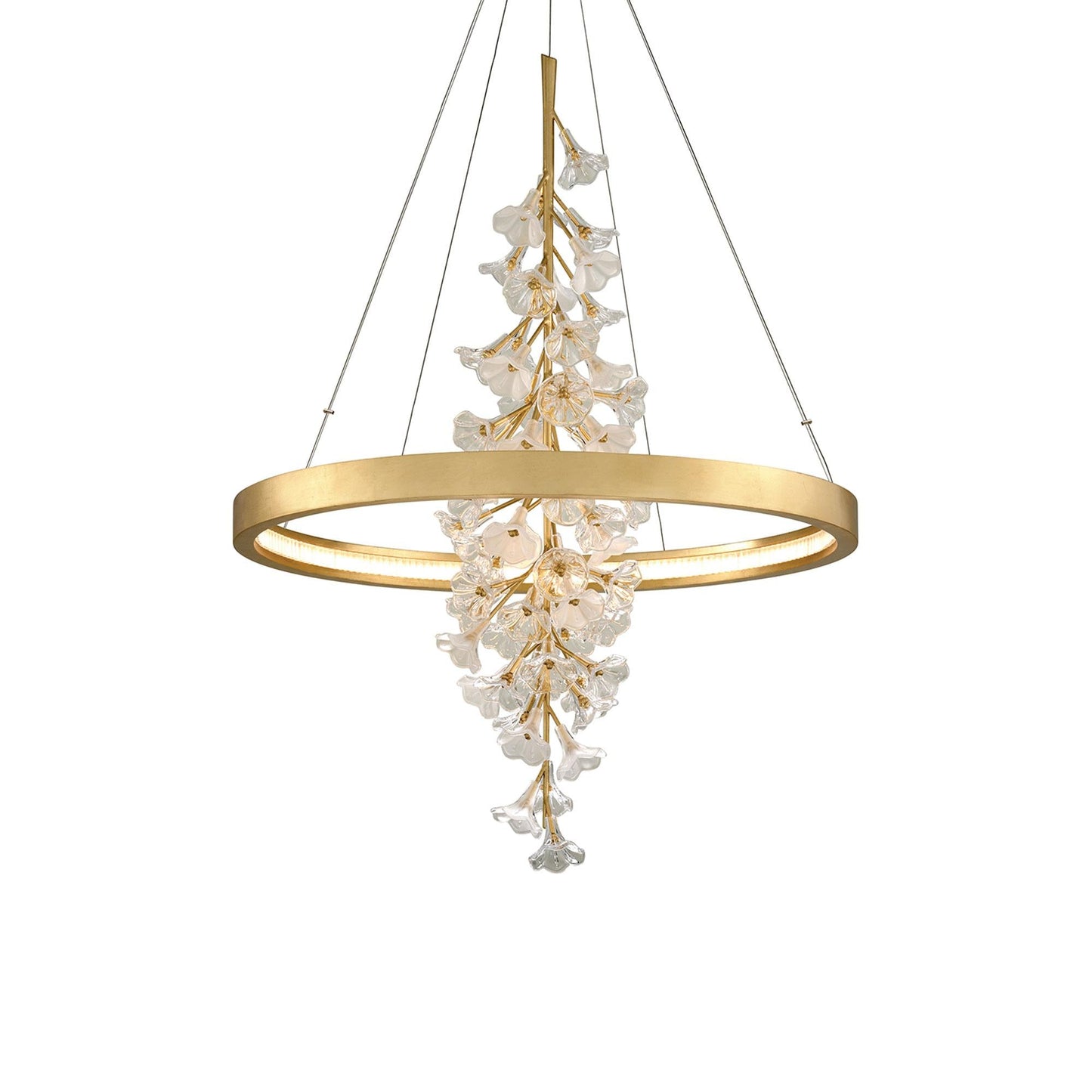Jasmine LED Chandelier in Gold Leaf (Medium).