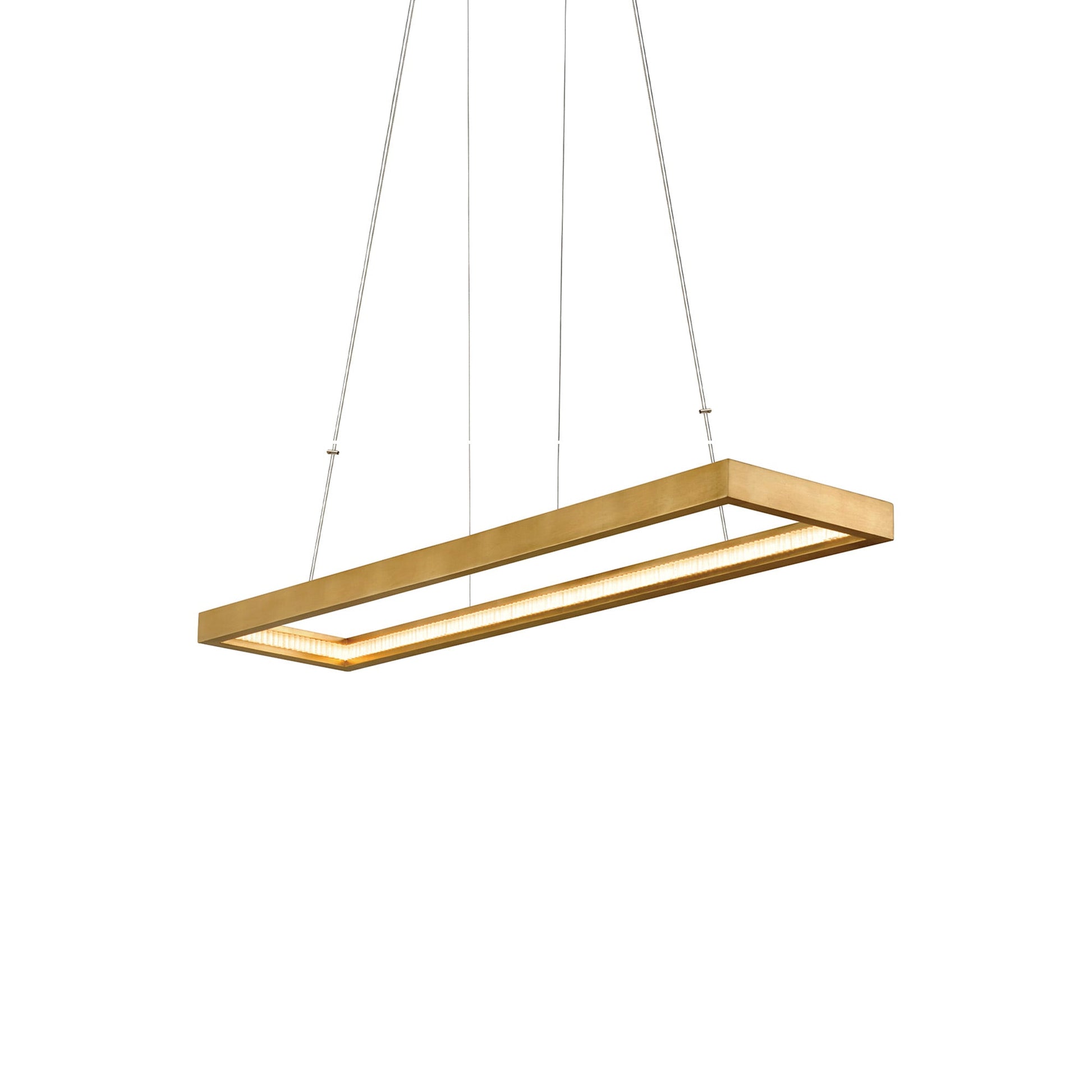 Jasmine LED Pendant Light in Gold Leaf (Rectangle).