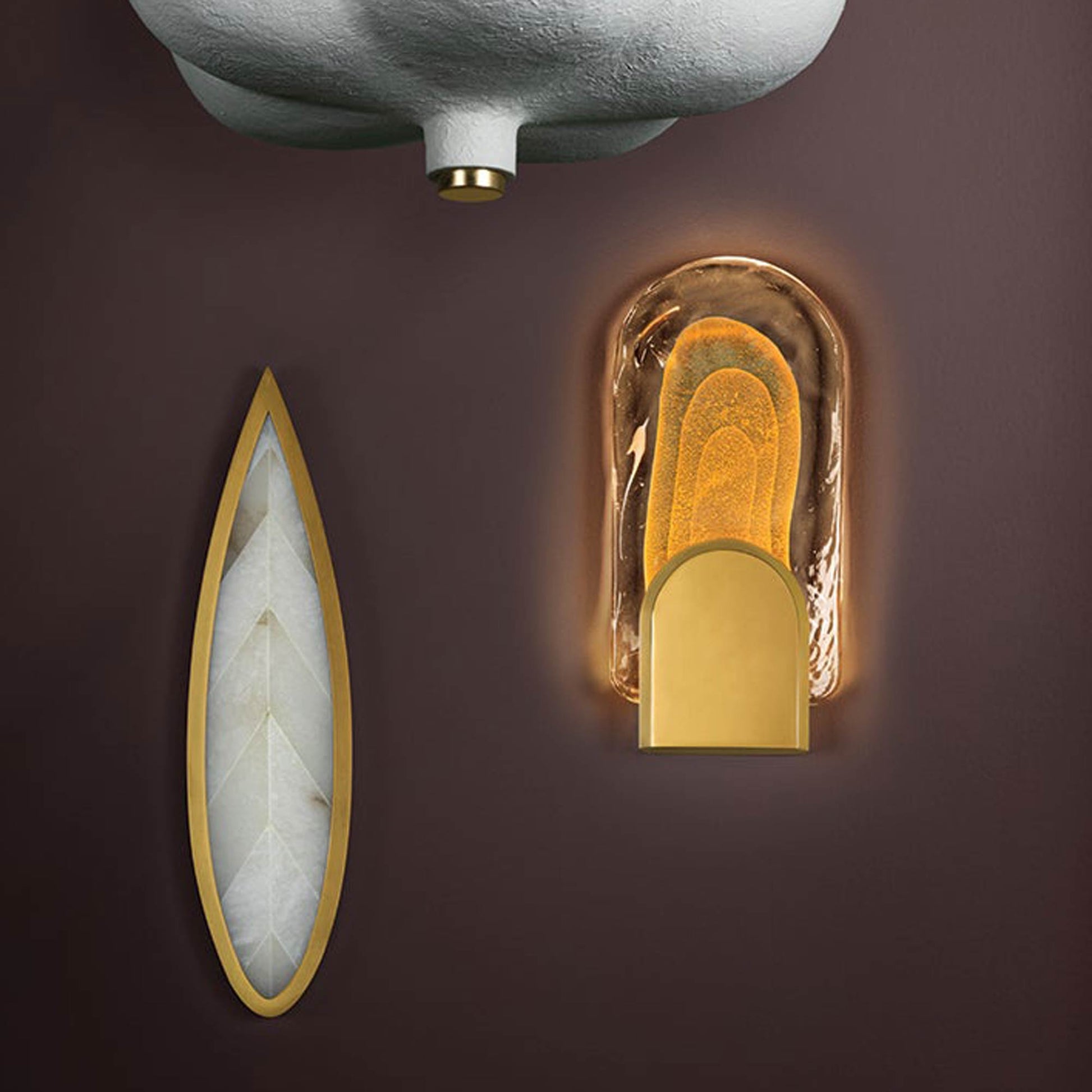 Morganite LED Wall Light in Detail.