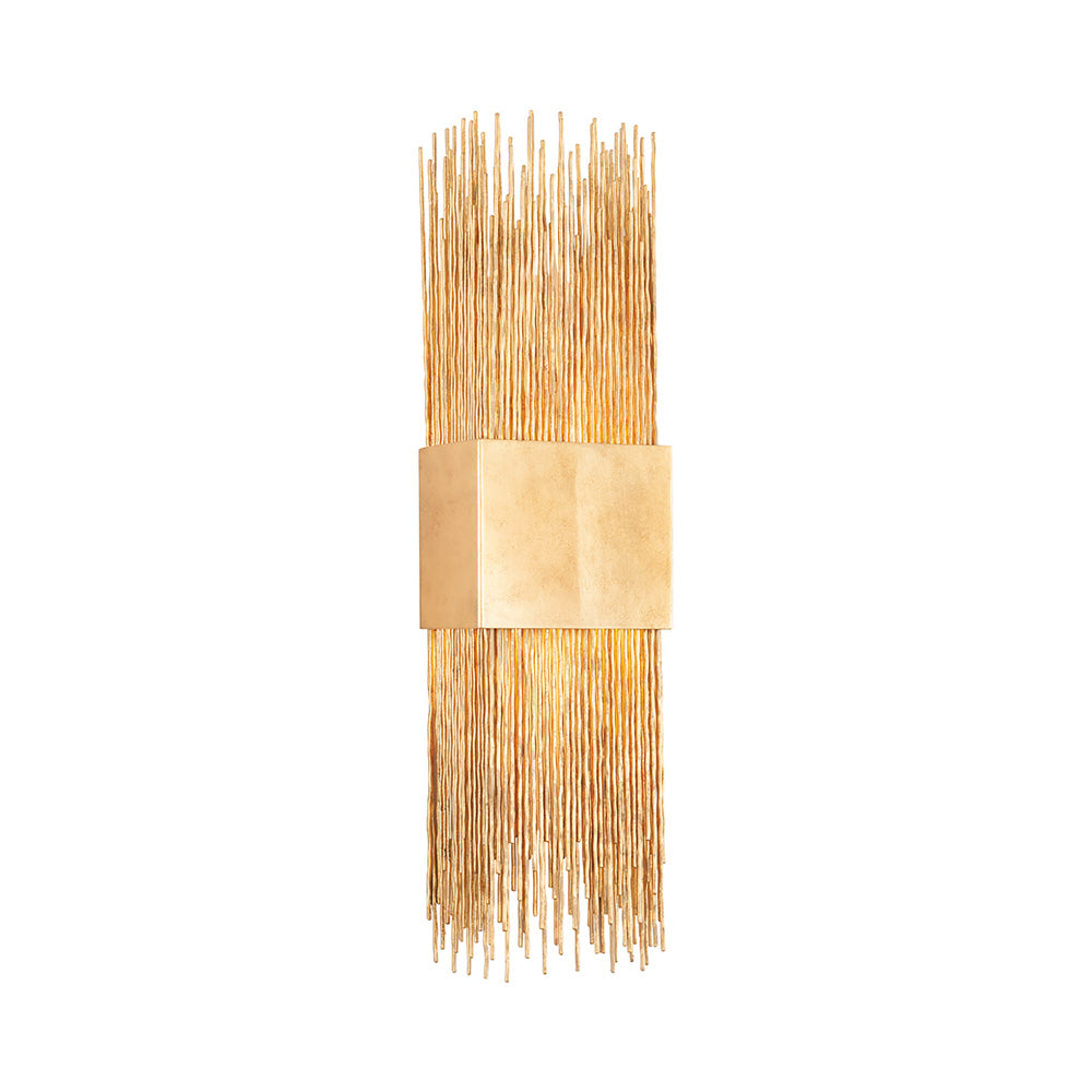 Sabine Wall Light in Vintage Gold Leaf.