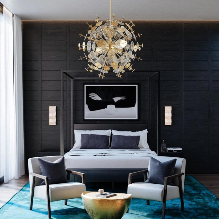 Tanzanite LED Wall Light in bedroom.