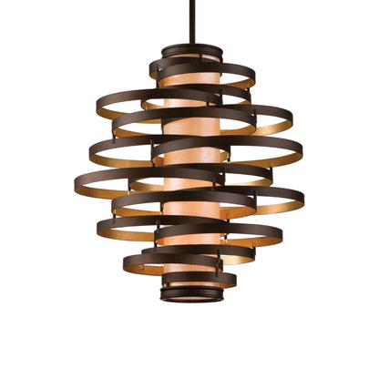 Vertigo Chandelier in Bronze/Gold Leaf (Medium).