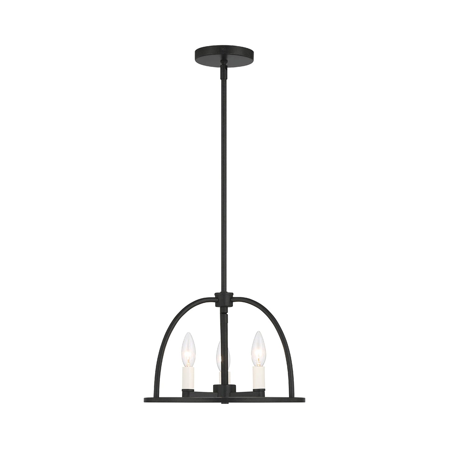 Abbott Chandelier in Black (3-Light).