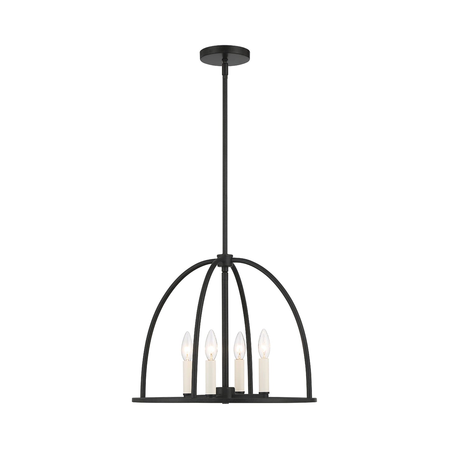 Abbott Chandelier in Black (4-Light).