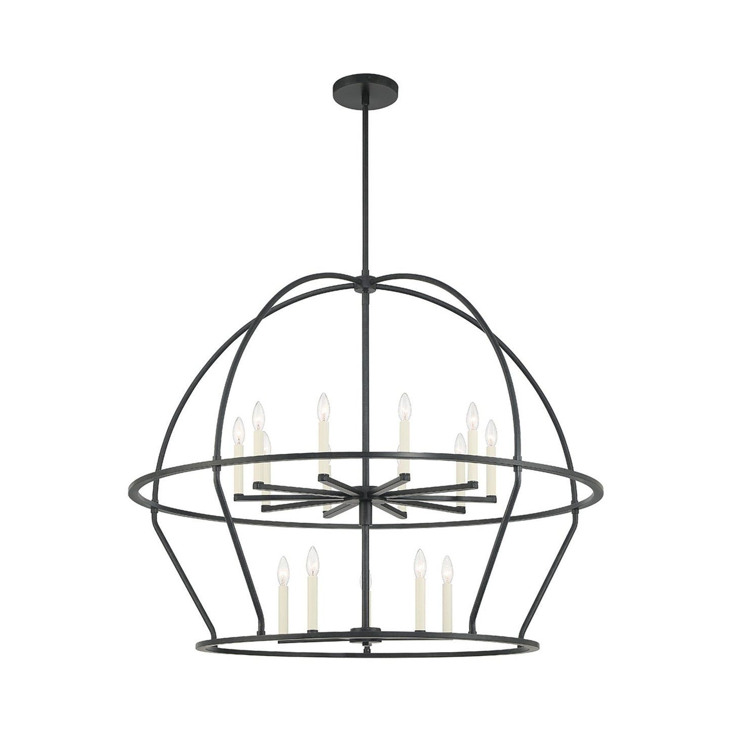 Abbott Chandelier in Black (15-Light).