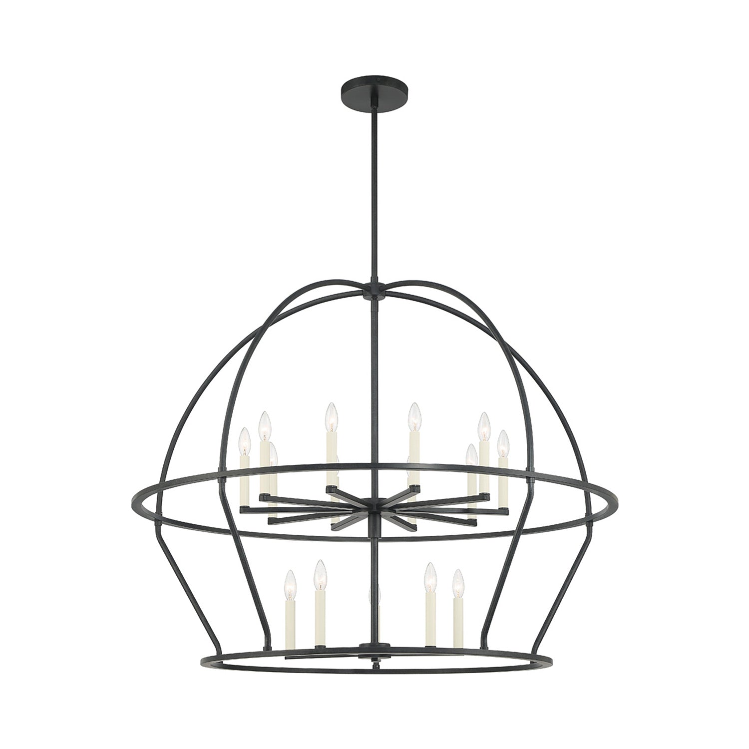 Abbott Chandelier in Black (15-Light).