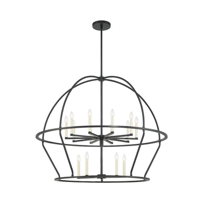 Abbott Chandelier in Black (15-Light).