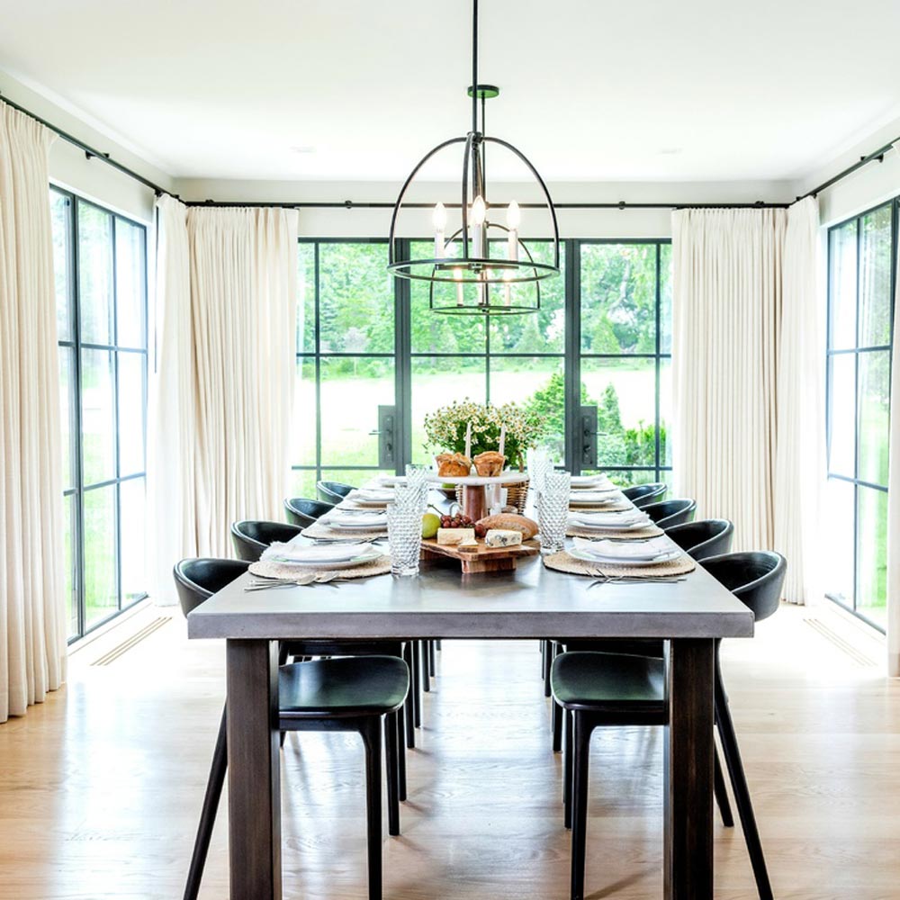 Abbott Chandelier in dining room.