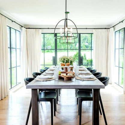 Abbott Chandelier in dining room.