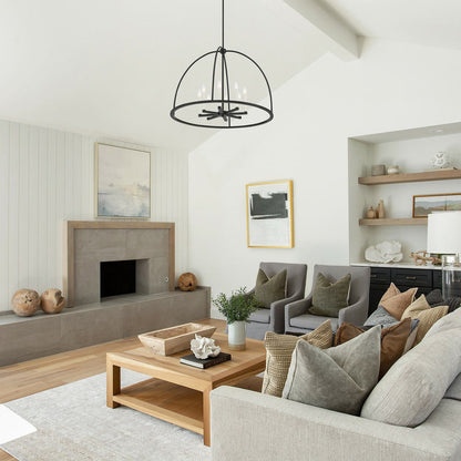 Abbott Chandelier in living room.