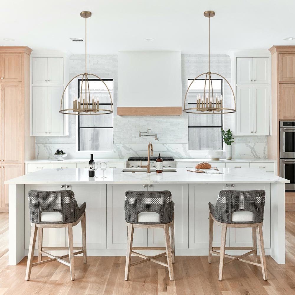 Abbott Chandelier in kitchen.