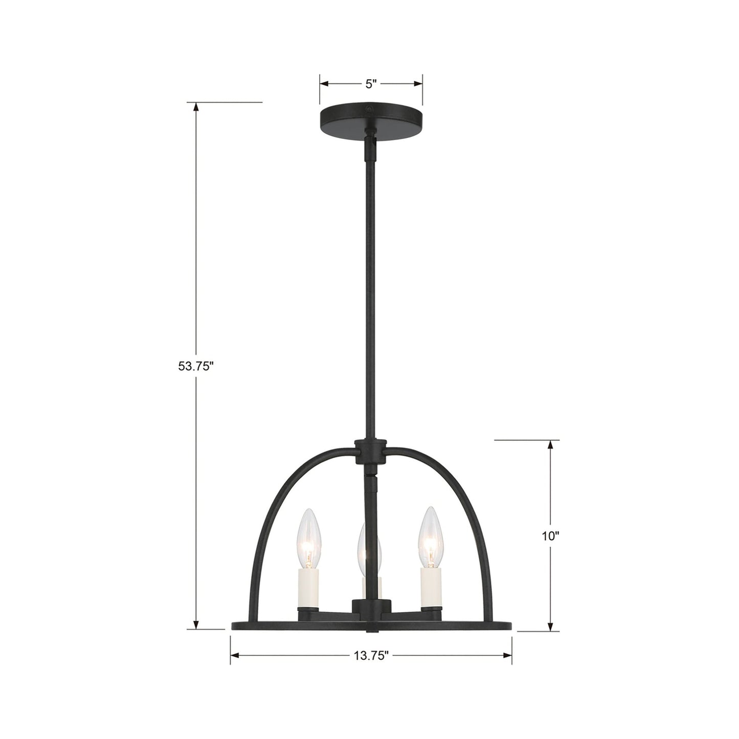 Abbott Chandelier - line drawing.