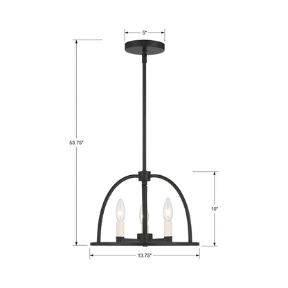 Abbott Chandelier - line drawing.