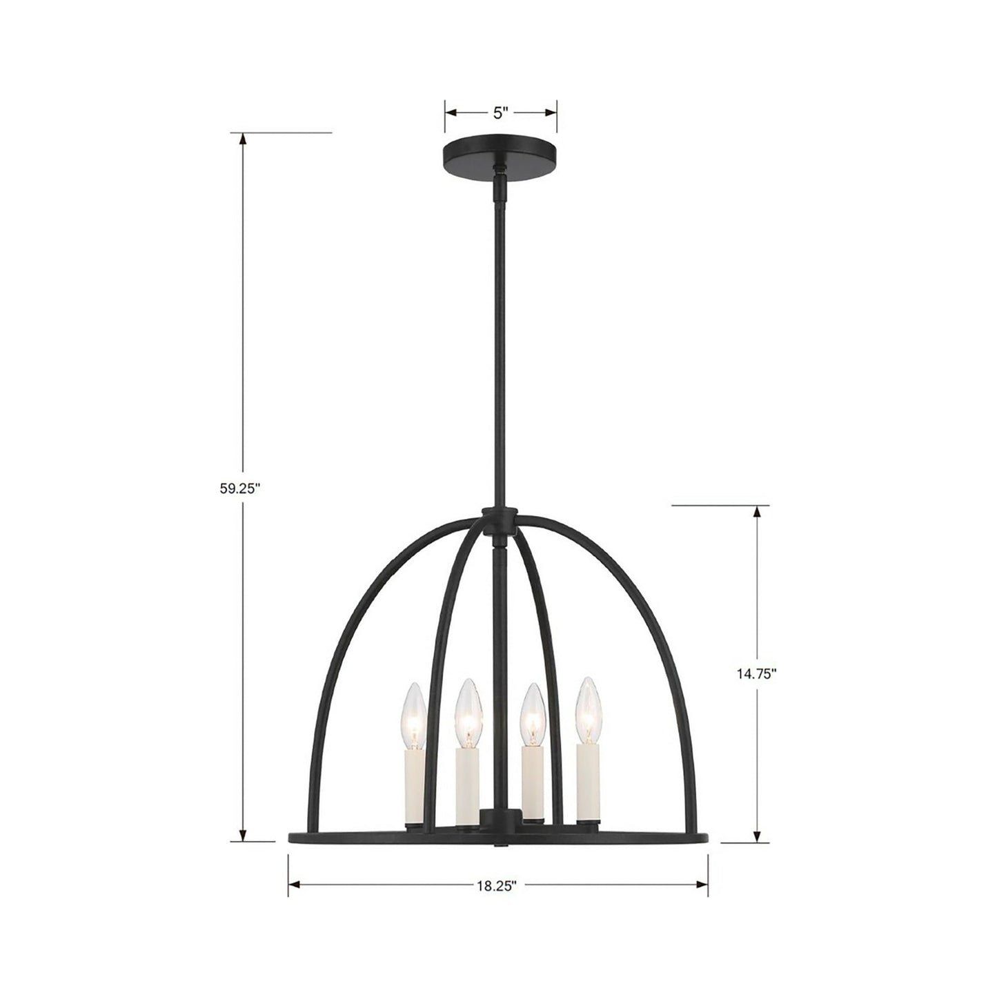 Abbott Chandelier - line drawing.