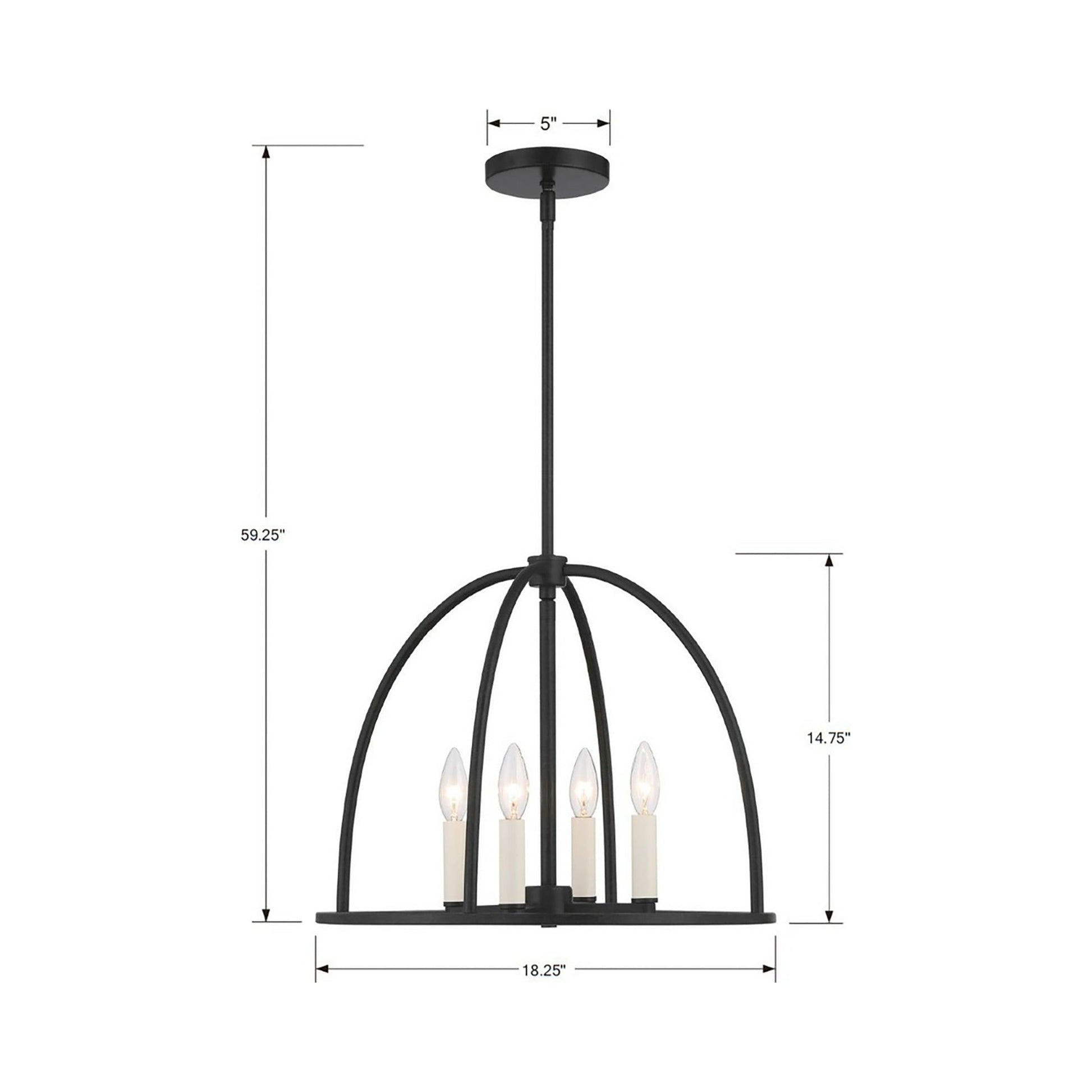 Abbott Chandelier - line drawing.