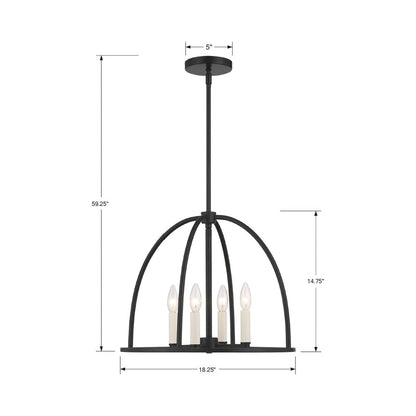 Abbott Chandelier - line drawing.