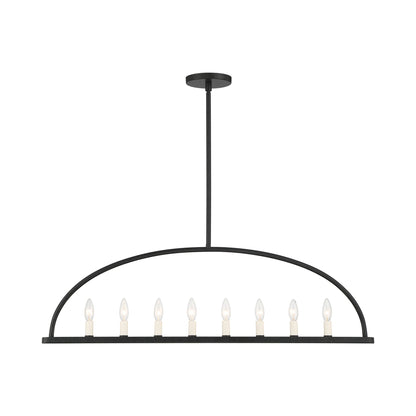 Abbott Linear Chandelier in Black (8-Light).