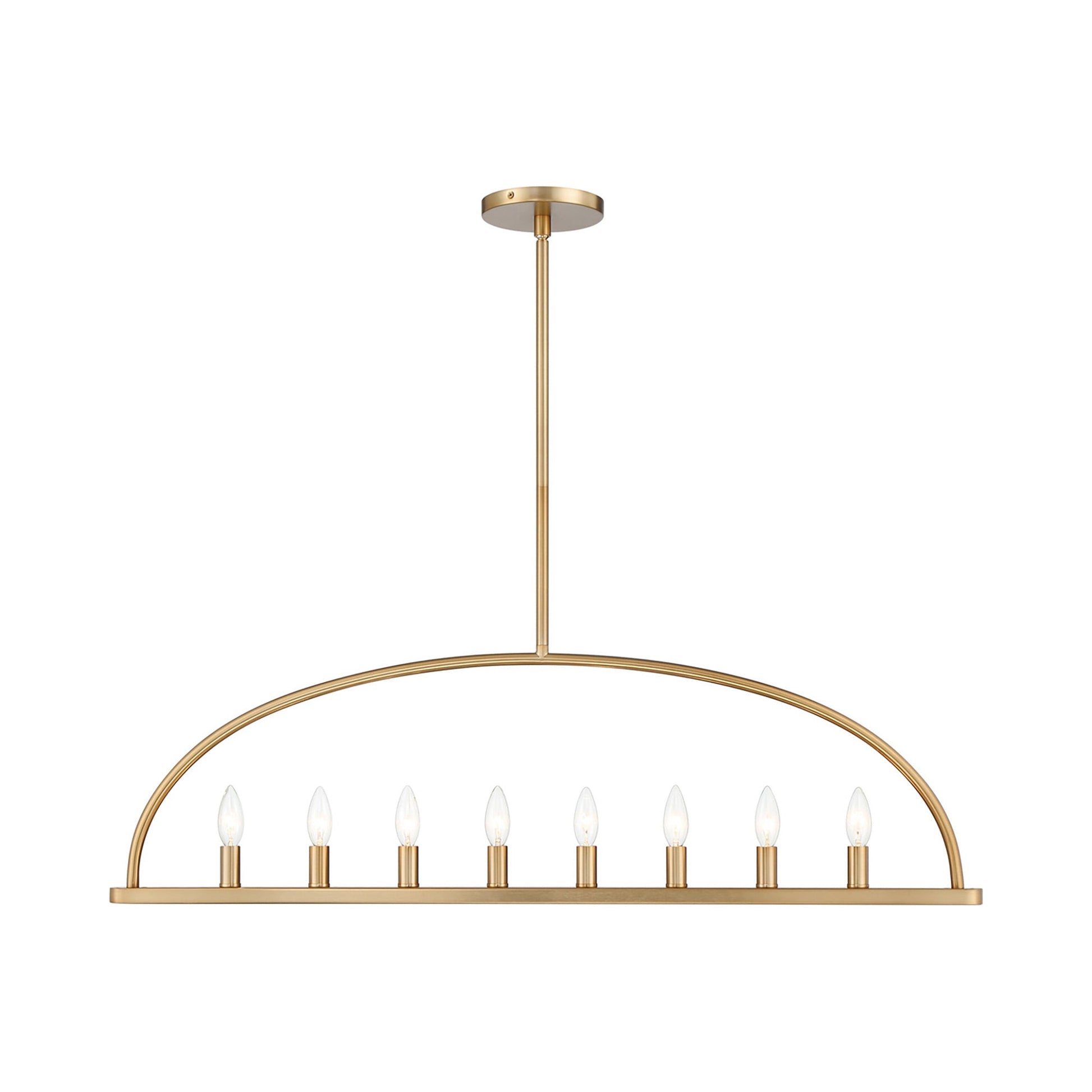 Abbott Linear Chandelier in Vibrant Gold (8-Light).
