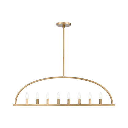 Abbott Linear Chandelier in Vibrant Gold (8-Light).
