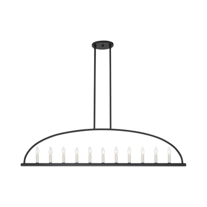 Abbott Linear Chandelier in Black (11-Light).