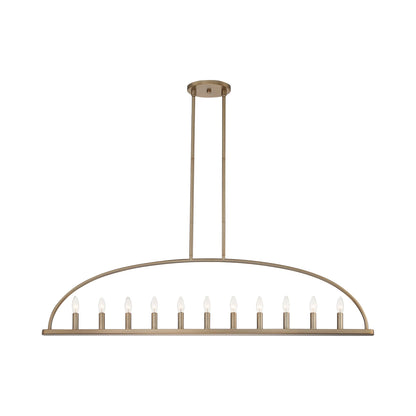Abbott Linear Chandelier in Vibrant Gold (11-Light).