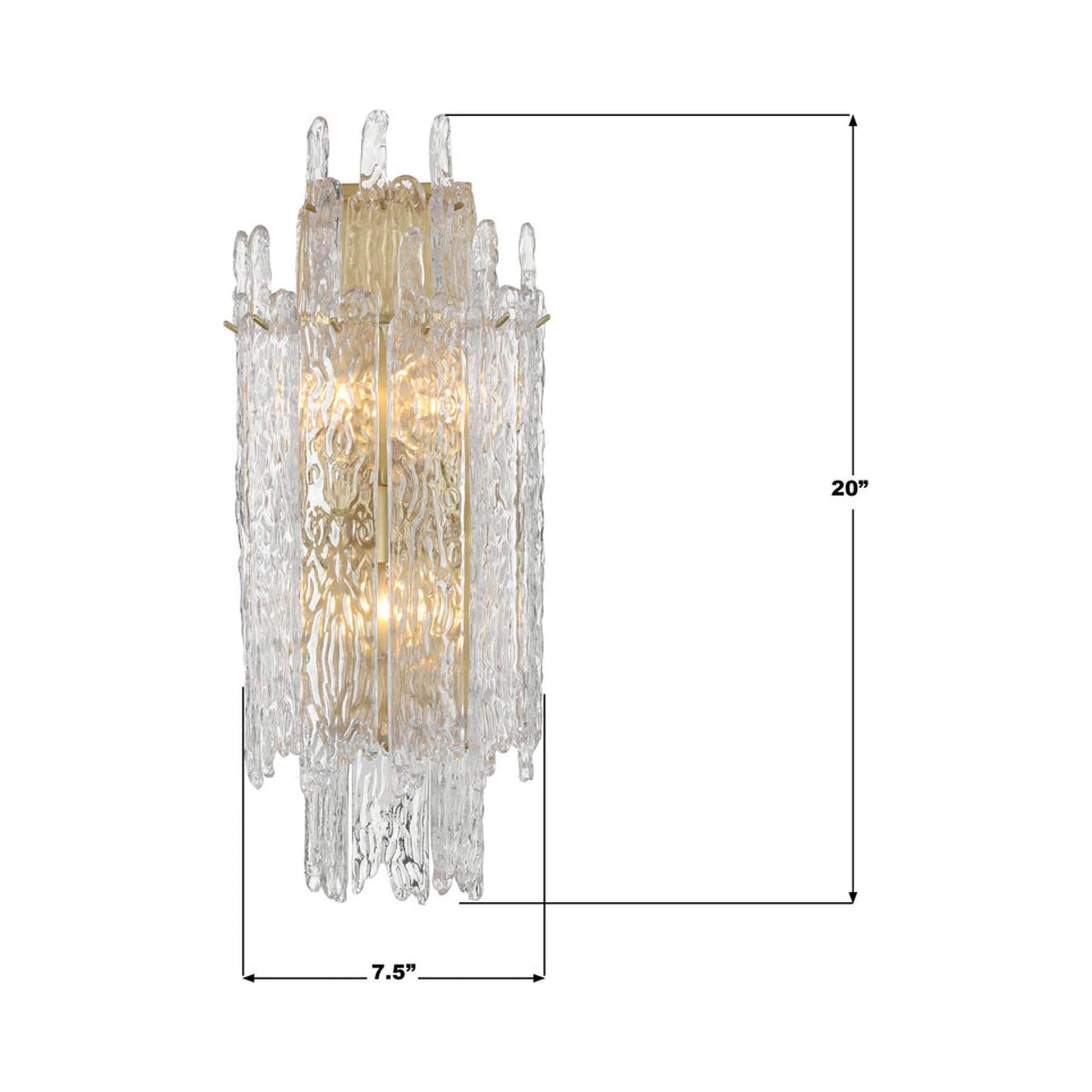 Ackerly Wall Light - line drawing.