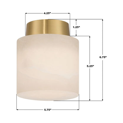 Acme Semi Flush Mount Ceiling Light - line drawing.